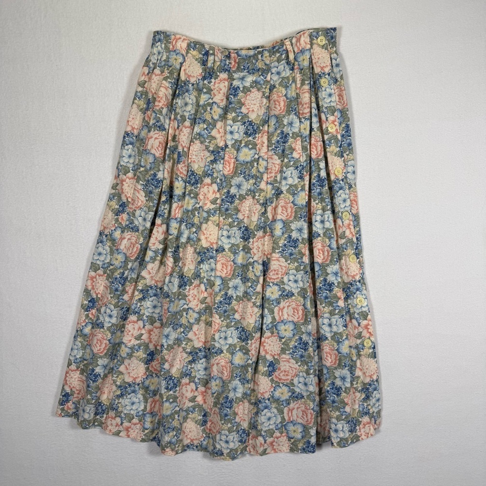 vintage talbots petite skirt Floral‎ Pleated size 12 pastel